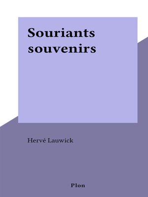 cover image of Souriants souvenirs